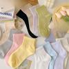 All-cotton Short Socks, Solid-color Socks, Pure Cotton Short Socks for Women, Student Sports and Casual Trendy Socks, Candy-colored Boat Socks