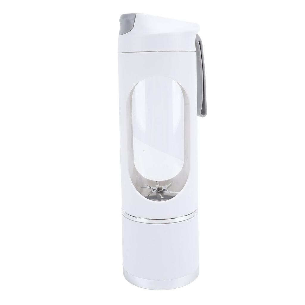 450ML Portable Juicer Cup Small Travel Blender USB Rechargeable Automatic Fruit Blender for Home Office White