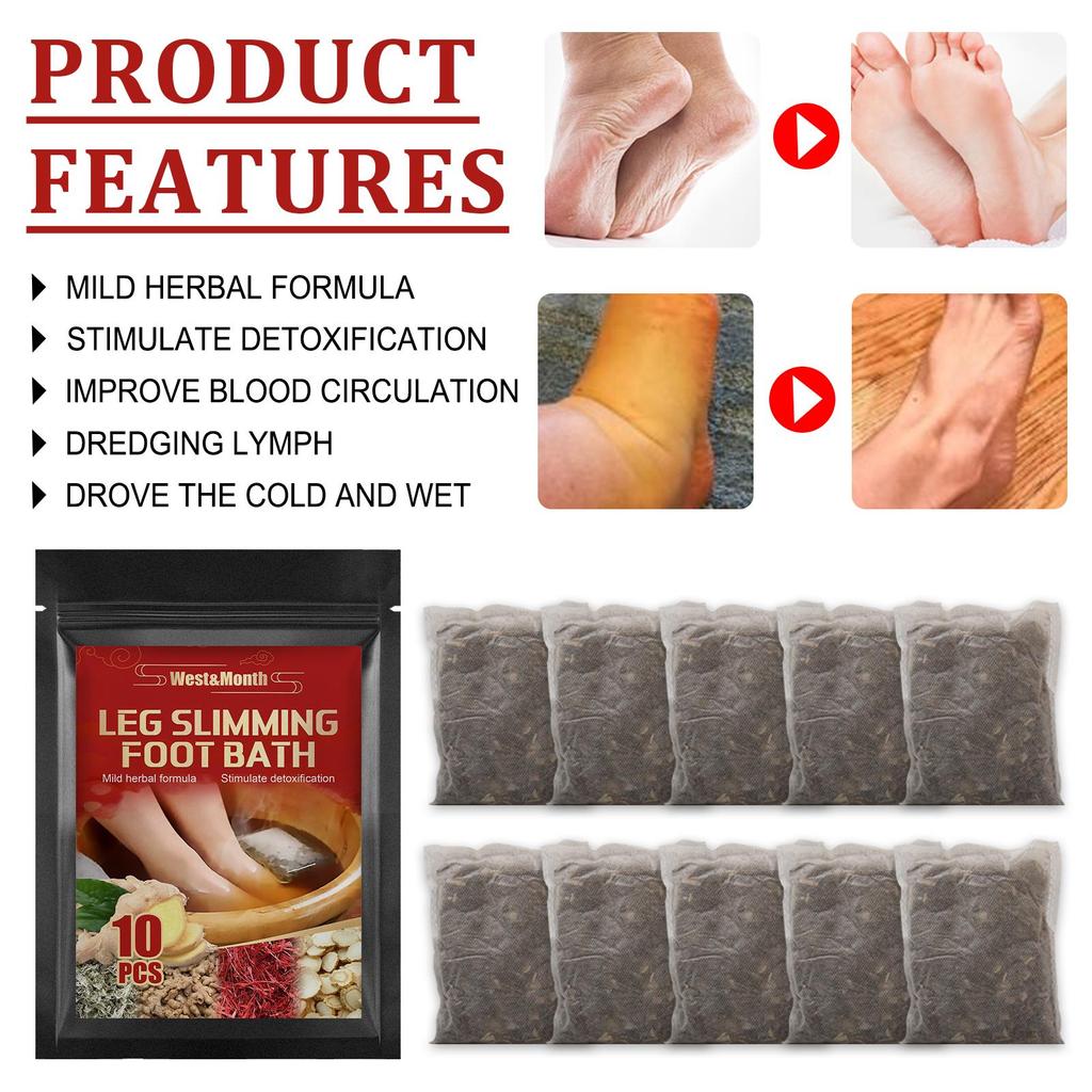 Ginger Foot Soak Herbal Pack Relieve Leg Soreness Swelling Discomfort Expel Cold Disperse Dampness Foot Bath Kit