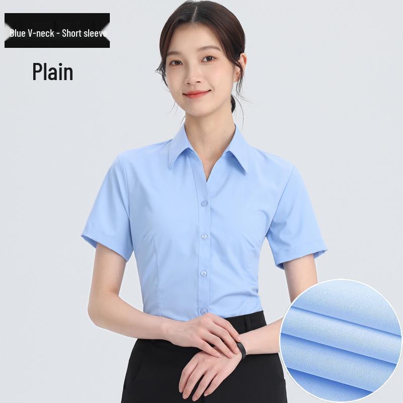 

Женская белая профессиональная рубашка с длинным рукавом - Весенне-осенний корейский стиль, приталенный формальный топ L