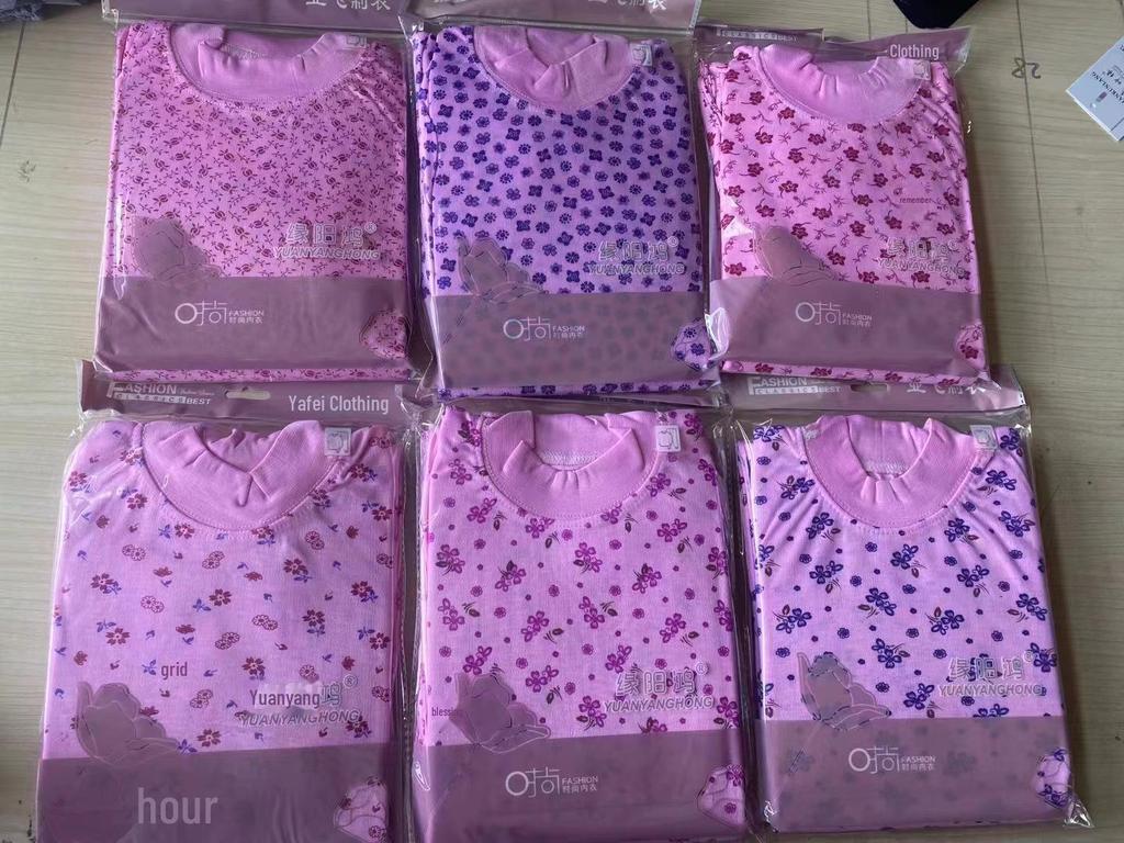 Men's Large Size Autumn Print Thermal Suit for Middle-Aged and Elderly: Loose Fit Outfit with Top and Bottom