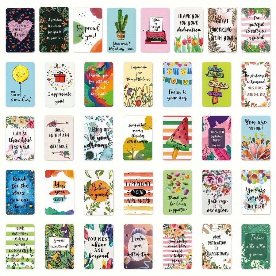 72pcs/pack of Inspiring Greeting Cards-Positive Energy, Motivational Quotes from Students, and All Occasions-Perfect