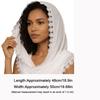 Solid Color Wedding Hijab Lace Trim Cathedral Veil Vintage Bridal Headscarf  Church Ceremony