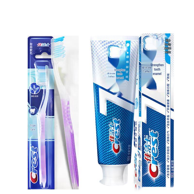 

Crest Triple Care Toothbrush & Enamel Strengthening Toothpaste Combo