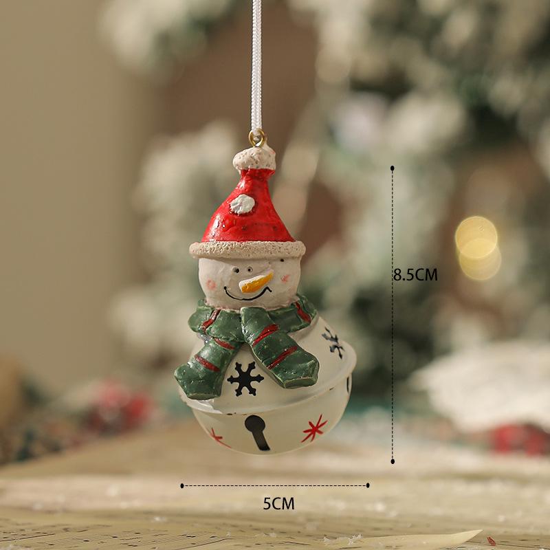 Retro Distressed Christmas Iron Art Pendants: Angel, Santa, Snowman