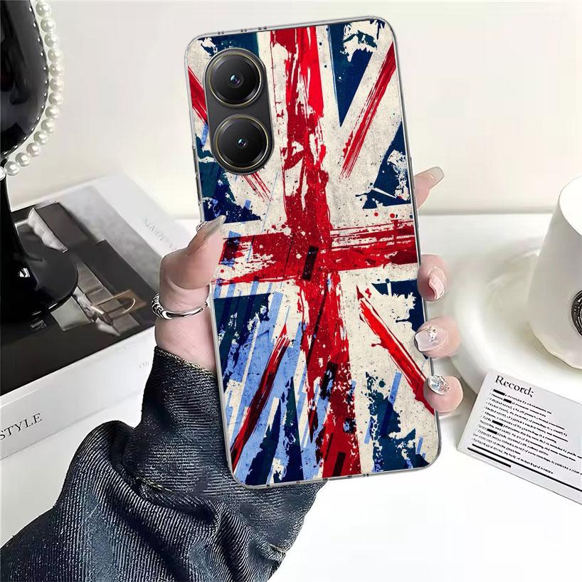 Union Jack England UK Flag Soft Phone Case For Xiaomi Redmi 15C 15 13C 13 Poco X5 X6 X7 F7 Ultra M7 12C 12 10 10C 9C 9A 9T 9 Fun