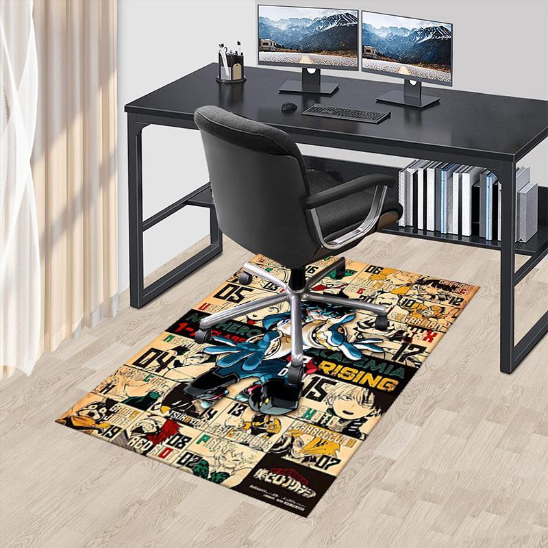 

1pc My Hero Academia Chair Mat - Anime Cartoon Design, Office Desk Pad, Non-Slip Carpet for Home Decor, Gaming Room, Seasonal Gift.T036 60cm by 90cm