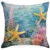 Colorful Marine Life Shell Pillowcase Summer Holiday Beach Hotel Decorative Cushion Cover