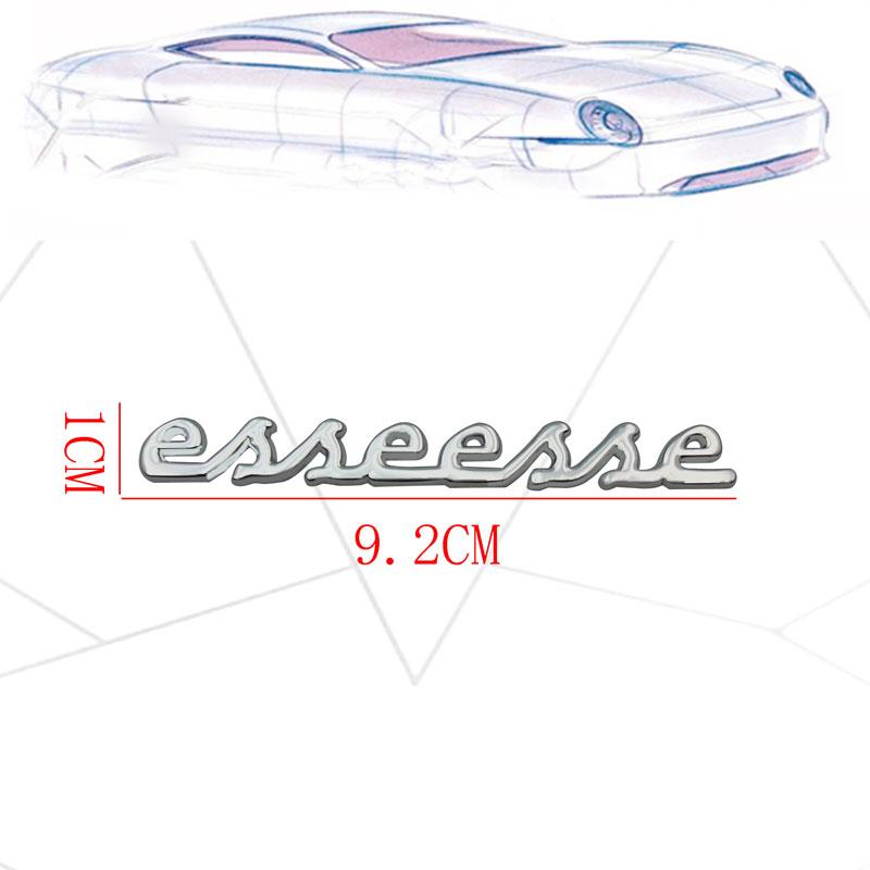 1 stk 3D Metall Esseesse Bilklistremerke Sinklegering Bilkarosseri Side Bak Bagasjerom Emblemer 695 595 Esseesse Logo For 500 695 595 Esseesse Auto Tilbehør