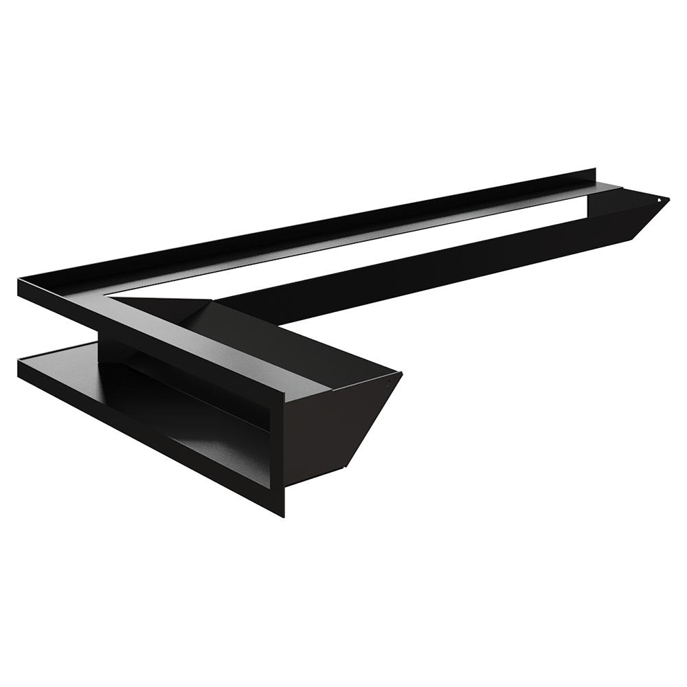 Fireplace Grille KRATKI LUFT Black 9x80x40 Left Ventilation Set 2 Pcs