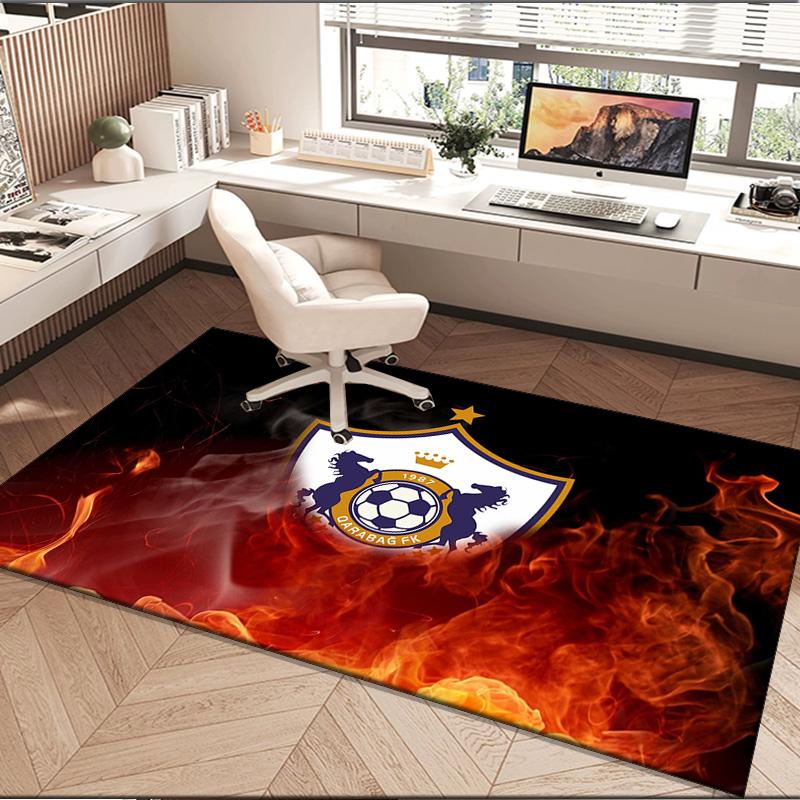 1PC rug Dynamic Qarabag Crest Design Carpet, Chair Rug,Area Rug for Office Bedroom living rooms bedroom, Doormat decor Christmas fan gifts