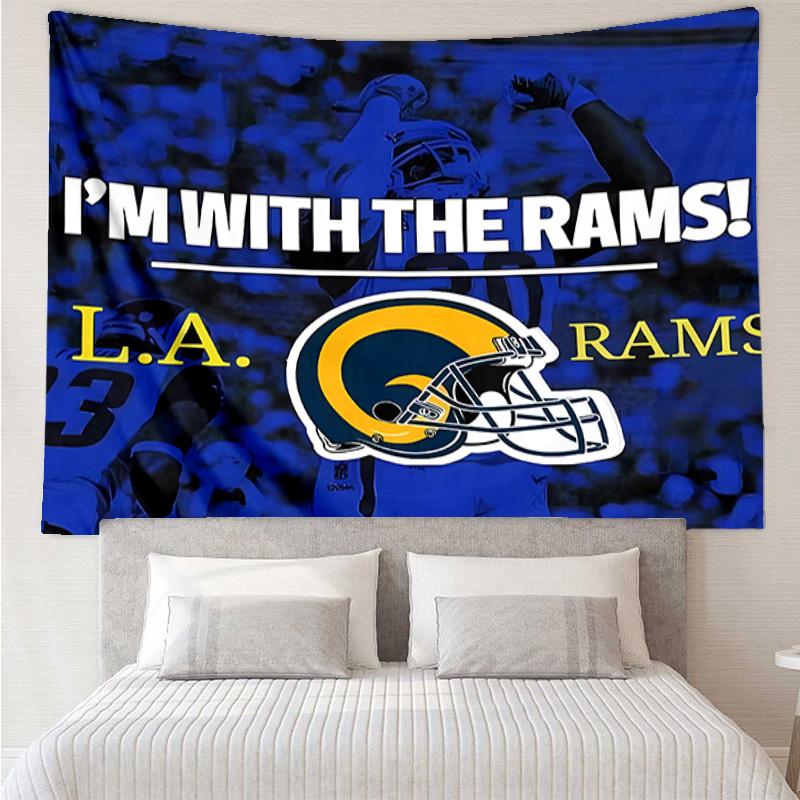 Los Angeles Rams logo Tapestry for Bedroom Aesthetic Classroom Tapestries Wall Hanging for Living Room Dorm Office,Ideal Creative Gift