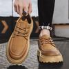 Herrskor höst 2025 nya mångsidiga brittiska vardagliga läderskor herrarnas mode boardskor plattform sport arbete trendiga skor