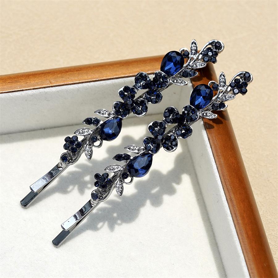 New Rhinestone Word Clip Hair Accessories Women's Side Clip Flower Bangs Clip Crystal Head Ornament Jewelry Korean