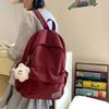 Student School Bag Women's Lightweight Travel Small Backpack Solid Color Backpack