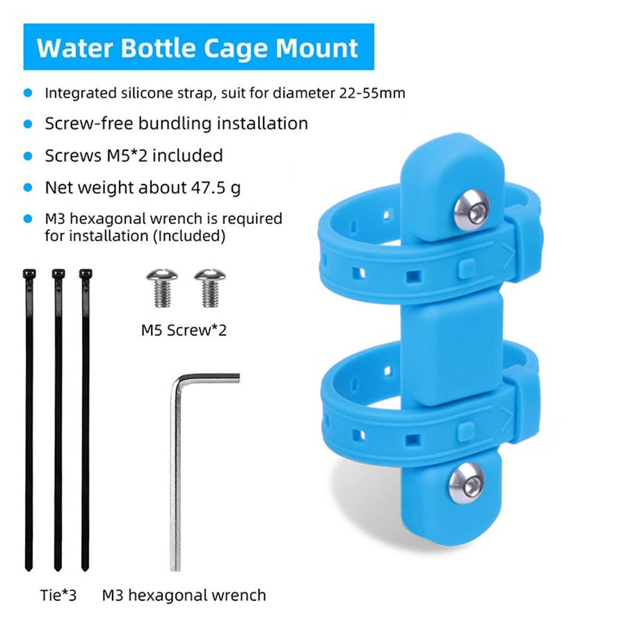 Cycling Bottle Holder Adapter Silicone Gel Road MTB Bottle Cage Conversion Base Without Hole Installation Fixing Bike Bottle