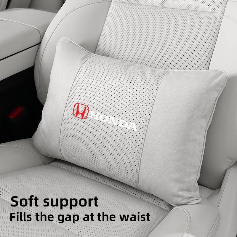qntbk5 Car Headrest Neck Pillow & Lumbar Support Cushion Auto Interior For Honda CR-V Accord Civic HR-V Pilot Odyssey Fit Jazz Vezel