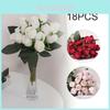 Exquisite Silk Artificial Rose Bouquet With 18 Heads For Elegant Wedding Decor