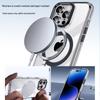 Transparent Magnetic Suction iPhone 16 Pro Max Case with Metal Airbag Protection