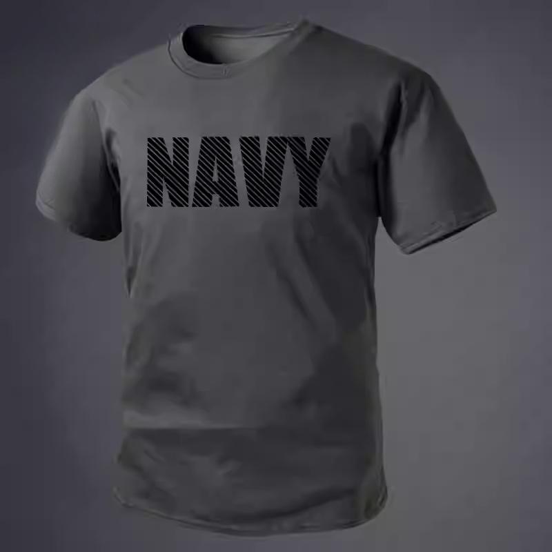 2025 nové léto nové téma US NAVY námořnický keprový design armádní fanoušci tričko s krátkým rukávem Pánské odolné oblečení potištěné tričko