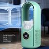 Ventilator ohne Rotorblätter 6 Geschwindigkeitsstufen 100ml Wassertank Leise USB Tisch-Nebelkühlventilator mit Timer Grün