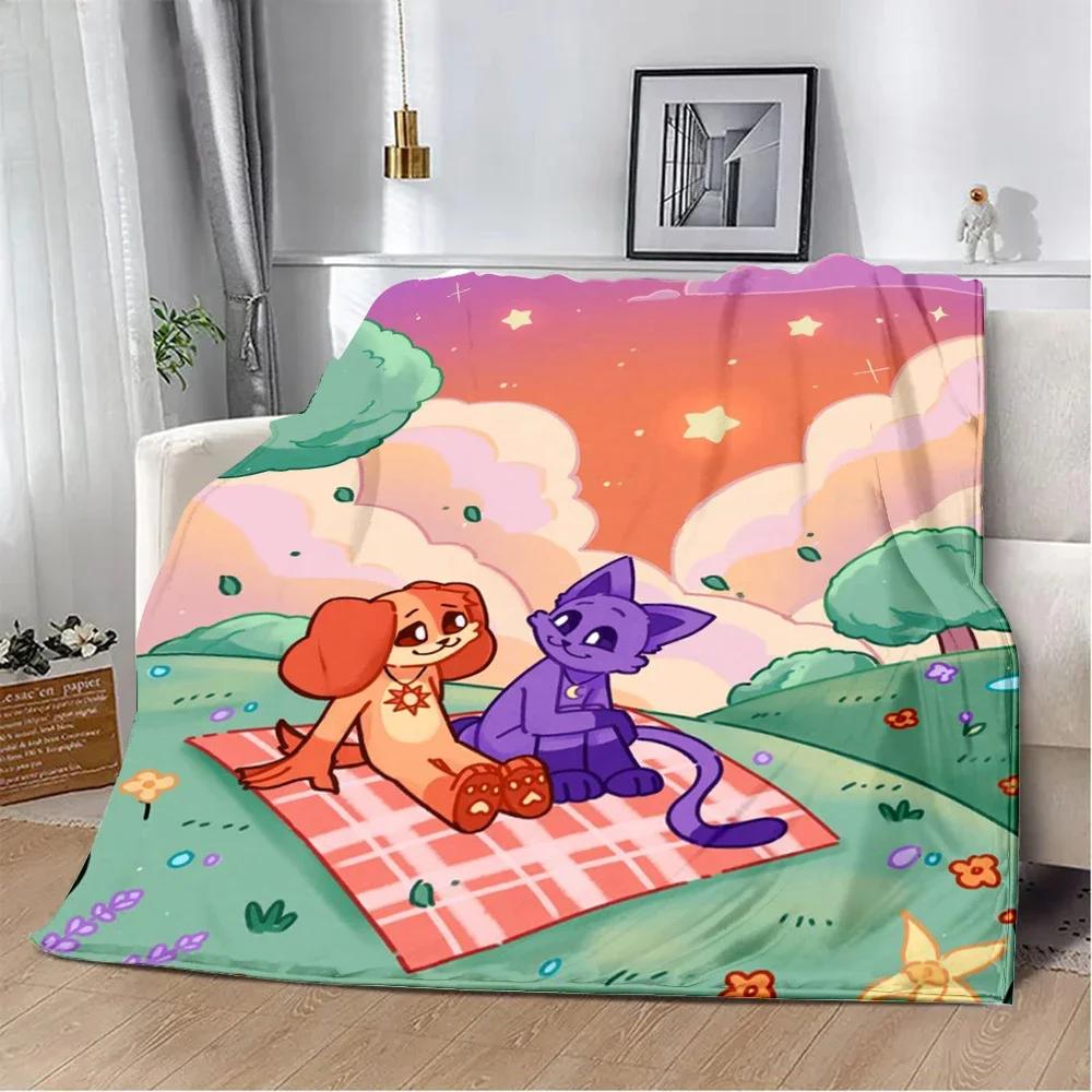 Süße Cartoon CATNAP DOGDAY Bedruckte Decke Picknickdecken Warme Decke Weiche und Bequeme Decke Zuhause Reise Geburtstagsgeschenk