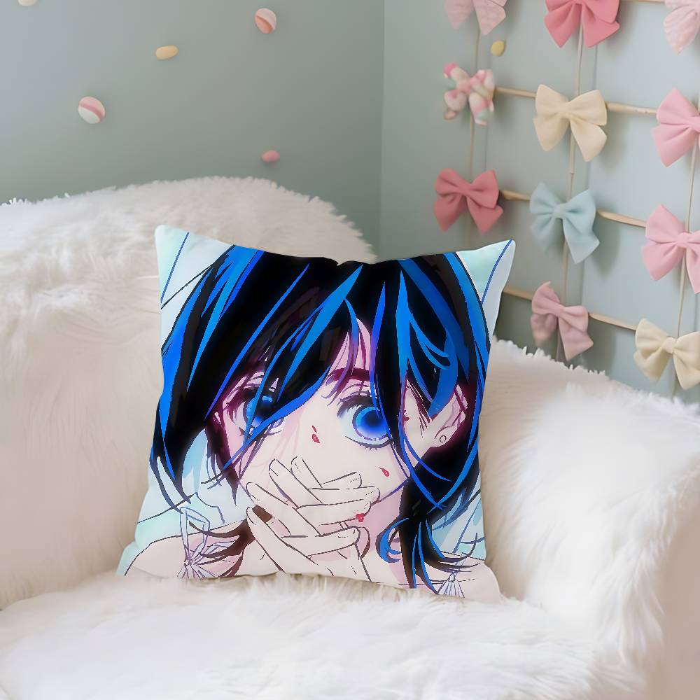 Cartoon Cute-Girl-Sua Pillow Case Cushion Cover Soft Cute Throw Pillow Case For Car Sofa Pillowcase Polyester With Zipper 40cmx40cm