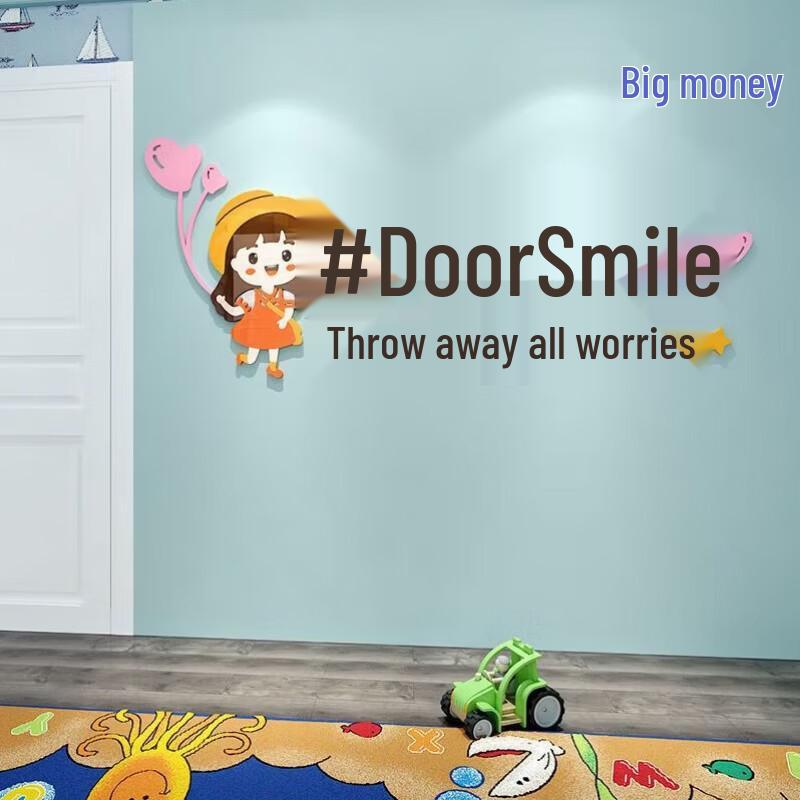 WEZHO 3D  Smile Upon Entry  Wall Sticker