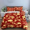 Golden Roses Pattern Design Bedding Duvet Cover Set Duvet Cover Pillowcases  (1*Duvet Cover 2*Pillowcases, Without Duvet Insert)