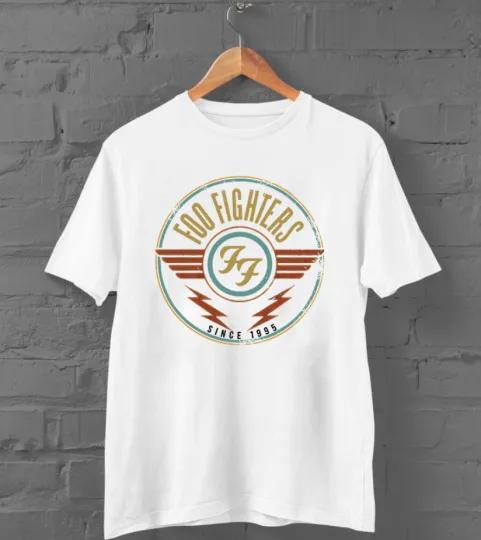 

Футболка FF Band Fighters с 1995 года, Толстовка рок-группы, Футболки FF Band Fighters, Винтажная классическая футболка 3XL