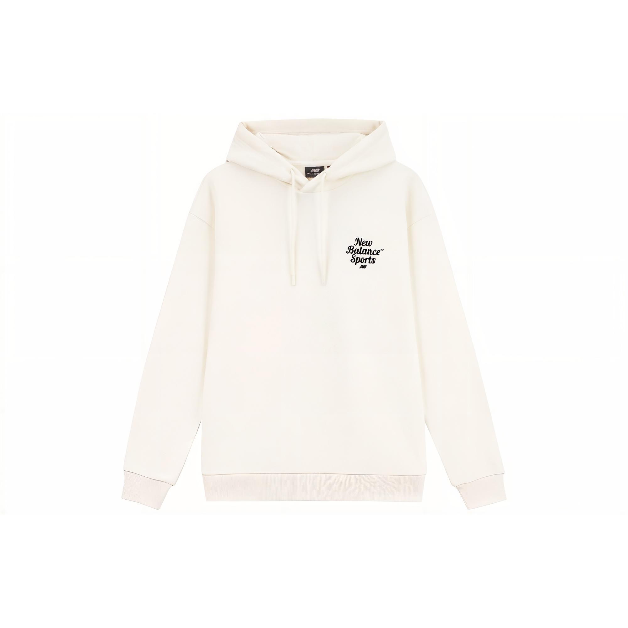 New Balance Sportswear Hoodie Asia Sizing  Cream White Black  Unisex 5CD38061-IV XL
