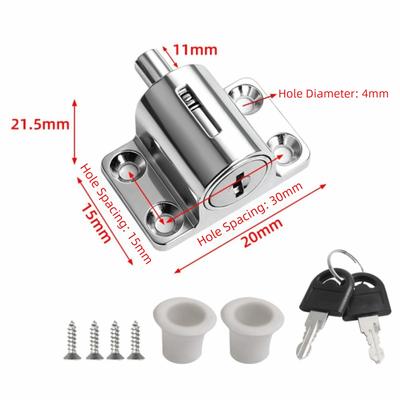 Serrure de sécurité de fenêtre en alliage d'aluminium Boucle fixe Pousser Tirer Déplacer Serrure de sécurité Ajustement universel Avec 2 clés Serrure de porte antivol