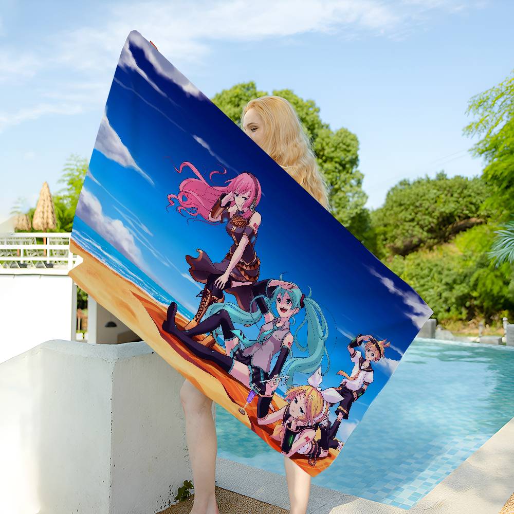 M-Miku Luka Microfiber Beach Towel Absorbent Quick Dry Soft Yoga Swimming Resort Mountain Climbing Towel