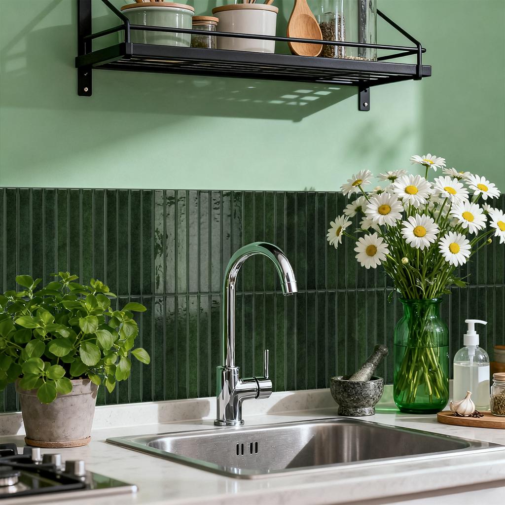 5/10 st Skala och klistra 3D-hartsplattor väggdekal, lätt att rengöra, lämplig för sovrum, kök, badrum, 2,6 cm X 12 cm