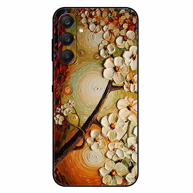 For Samsung A17 5G Case Black Silicone Soft Fashion Animal Back Cover For Samsung Galaxy A17 5G TPU Coque Cute Protective Bumper