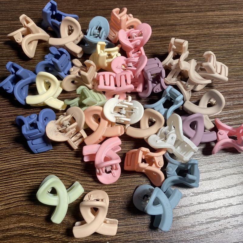 10/20pcs Multicolor Small Hair Claw Clips for Girls Mini Flower Claw Clip Women Cute Heart Hairclip Kids Pink Star Hair Pins