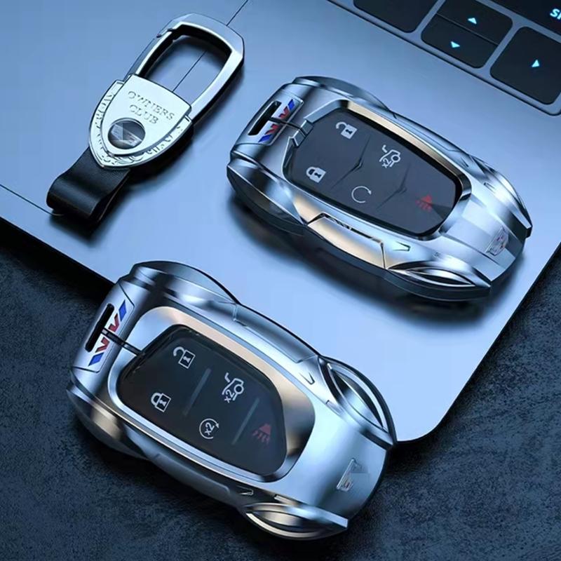 Zinc Alloy Sports Car Design Key Cover Case For Cadillac Escalade CTS XTS ATS ATS-L XLS SRX 4/5/6 Button 28T CTS-V XT5 CT6