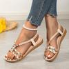 Large Size Sandals Women's Summer Simple Elastic Open-toed Comfortable Beach Sandals Women