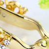 Women Elegant Crystal Diamond Hairpin Resin Butterfly Shaped Banana Hair Clip Claw Ponytail Holder Headwear Barrette