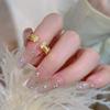 Copper Contemporary Vintage Ring For Women With Luxurious Gold Finish And Dazzling Geometric Diamond Detailing