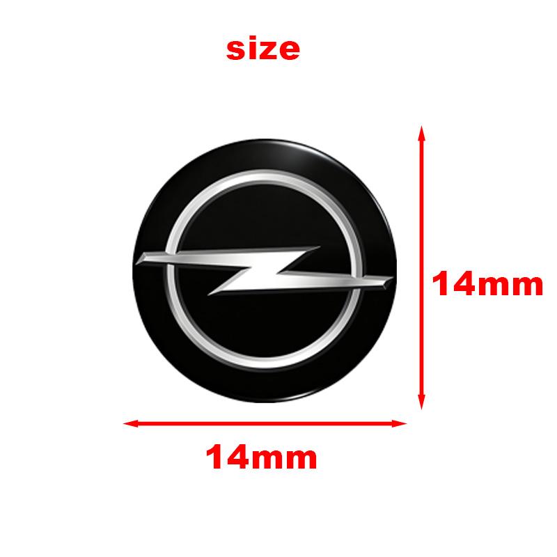 14mm New model car remote key badge, car logo key sticker For Vauxhall Opel Corsa VXR Astra H J Sinicia Safira Car Accessories
