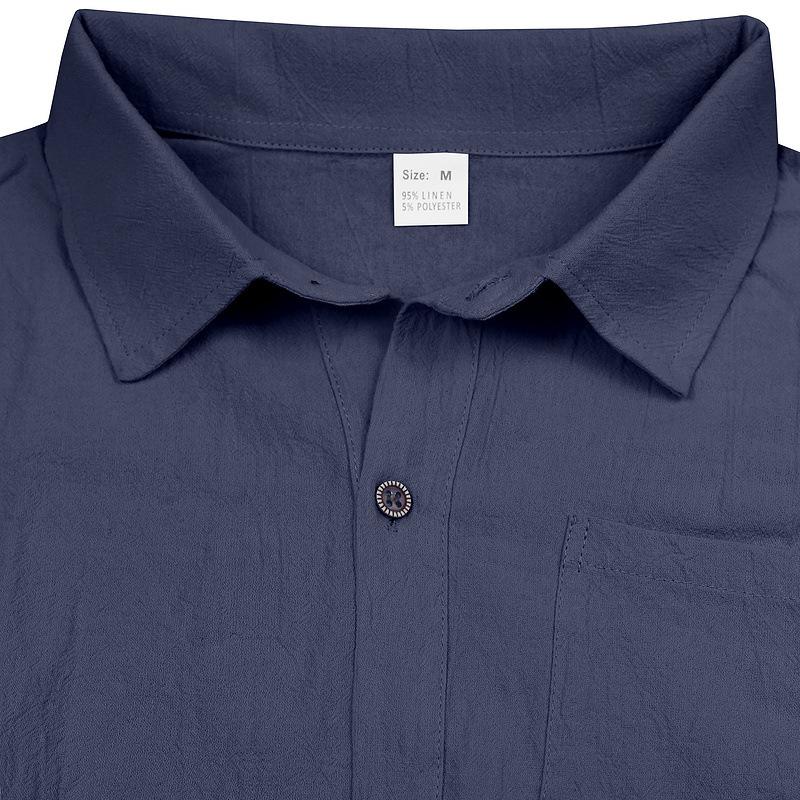 Fashionable Lapel Sleeveless Cardigan Linen Loose Simple Beach Men’s Casual Shirts