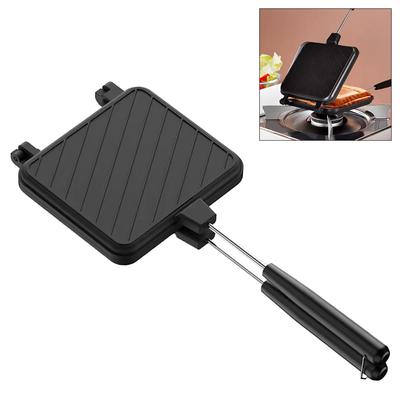 Hot Dog Toaster Nonstick Sandwich Baking Pan High Temperature Resistant Multifunctional for Breakfast Pancakes Toast Omelets