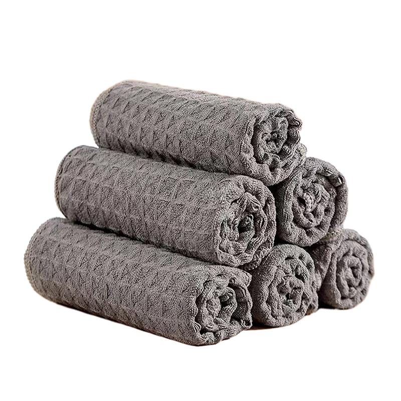 

5pcs Thickened Reusable Microfiber Magic Rag Absorbent Dish Cloth For Tableware Kitchen Towel Household Cleaning