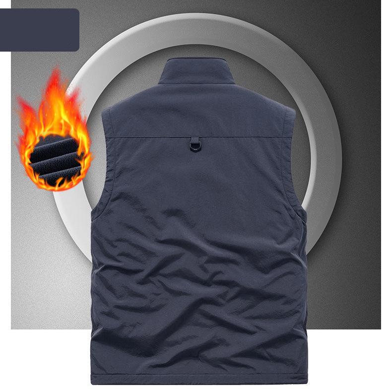 Outdoor-Sport Freizeit Fitness Laufen Plüsch Atmungsaktiv Trendige Weste Modisch Winddicht Herren Warme Weste