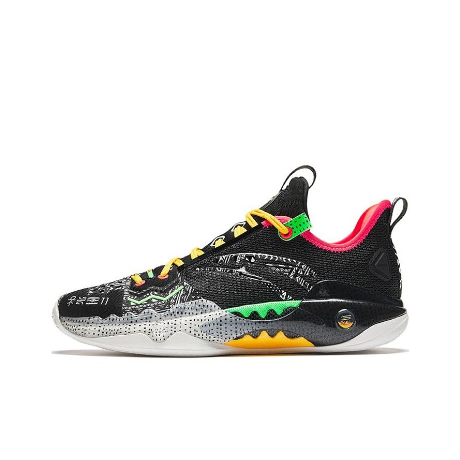 Anta Shock Wave 5 Pro Kyrie Irving Speed Men Sneakers Black Green Yellow 112411111S-6