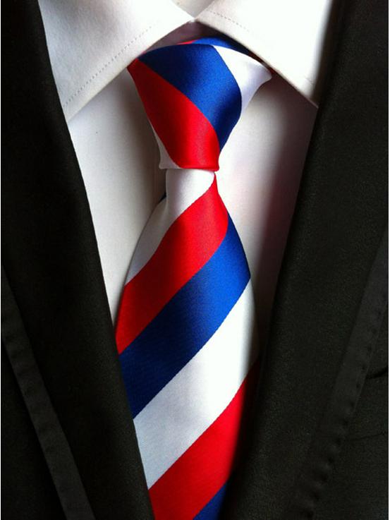 8cm Polyester Striped Men's Tie for Professional Business Attire