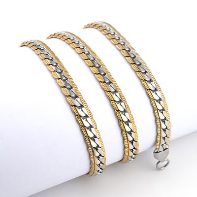 5mm/7mm Επίπεδο ανάγλυφο κολιέ Ανδρική και γυναικεία κουβανική αλυσίδα All-match Απλά και αξεσουάρ που δεν ξεθωριάζουν