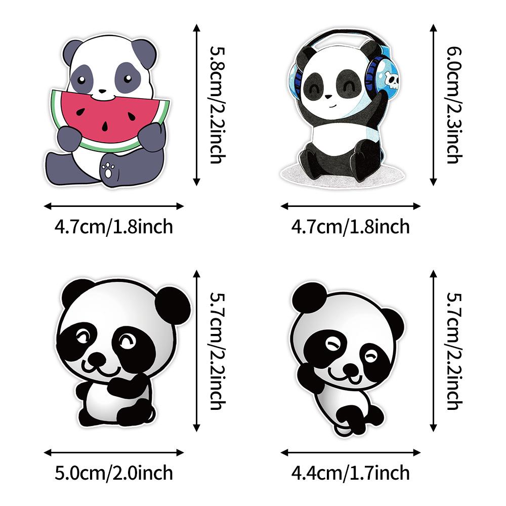 50 Cute Panda Waterproof Stickers for Phones, Cups & Journals