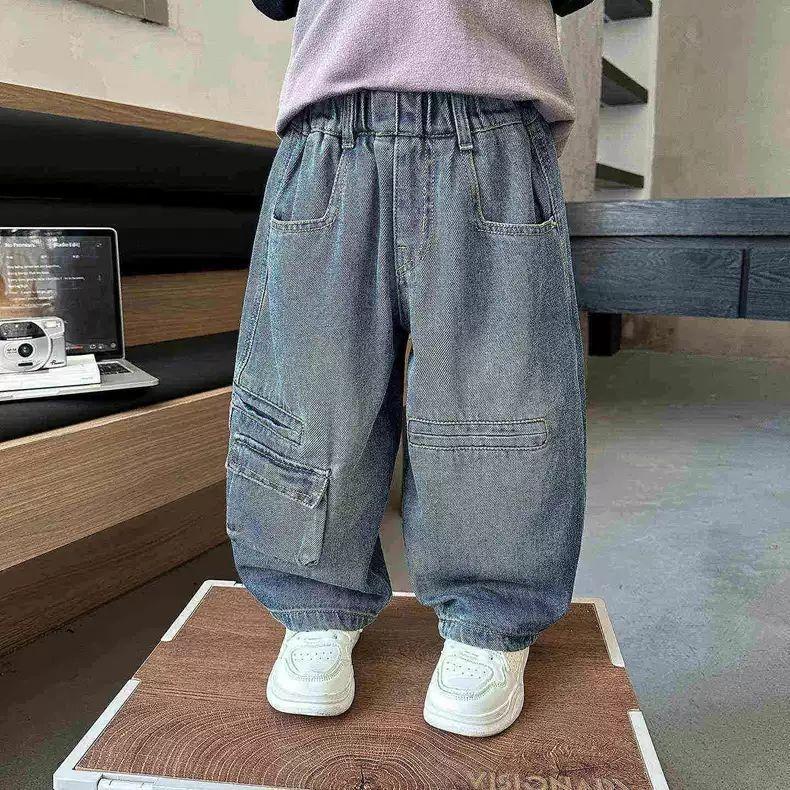 Jungen Stilvolle Koreanische Jeans - Frühling/Herbst Weitbeinige Hosen für Kinder